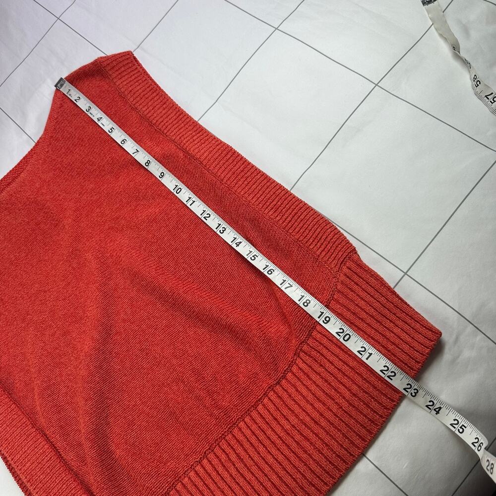 Anthropologie Coral Red Knit Sleeveless Top - Picture 9 of 9